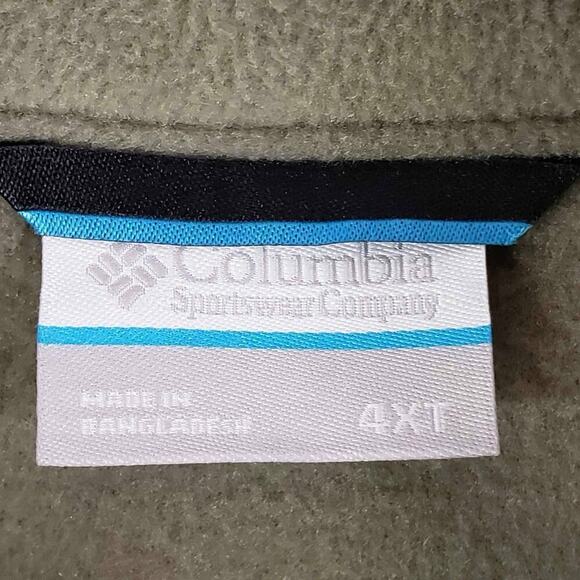 Columbia Fleece Vest Green Black Full Zip Outdoor Men’s Size 4XT Big Tall - Picture 7 of 9